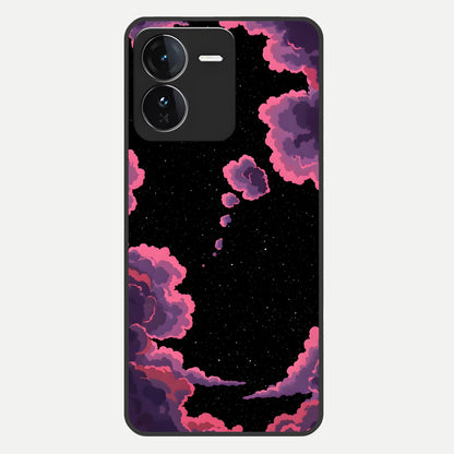  Cosmic Cloud Journey Glass Case For iQOO Z9 back cover – full design glossy printed glass finish