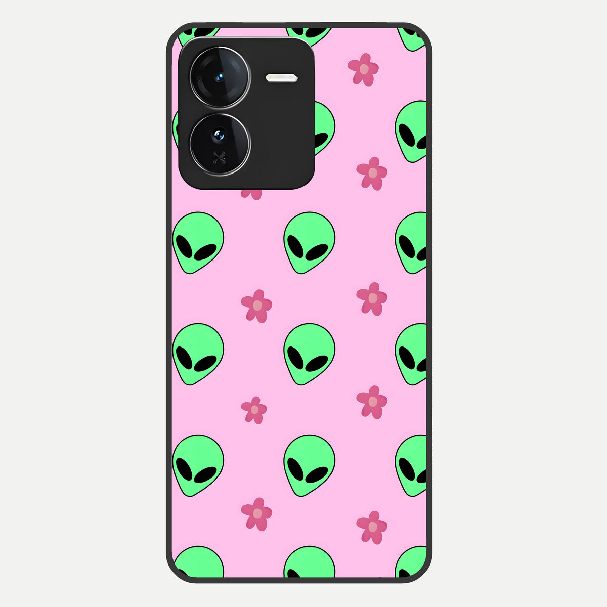  Cosmic Cute Crush Glass Case For iQOO Z9 back cover – full design glossy printed glass finish