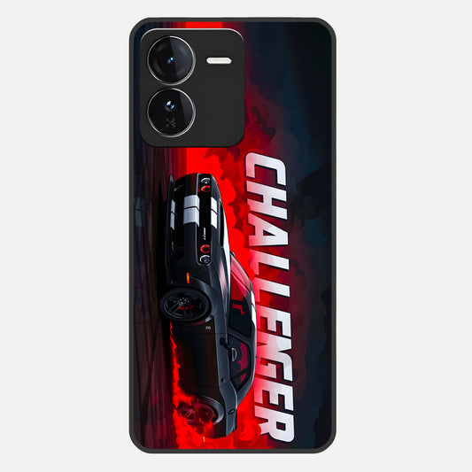  Crimson Challenger Fury Glass Case For iQOO Z9 back cover – full design glossy printed glass finish