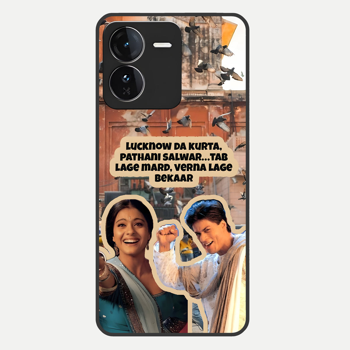  Desi Retro Vibes Glass Case For iQOO Z9 back cover – full design glossy printed glass finish