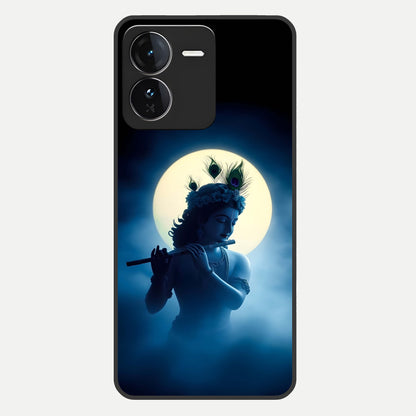  Divine Moon Flute Glass Case For iQOO Z9 back cover – full design glossy printed glass finish
