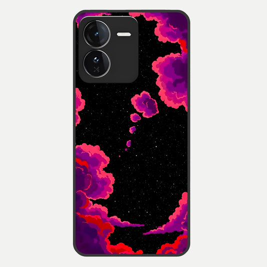  Galaxy Dream Frame Glass Case For iQOO Z9 back cover – full design glossy printed glass finish