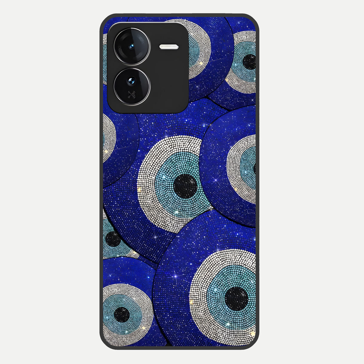  Galaxy Eye Flow Glass Case For iQOO Z9 back cover – full design glossy printed glass finish