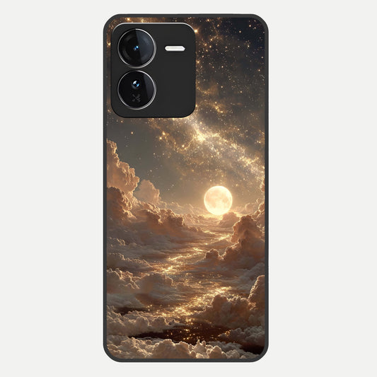  Golden Sky Dream Glass Case For iQOO Z9 back cover – full design glossy printed glass finish