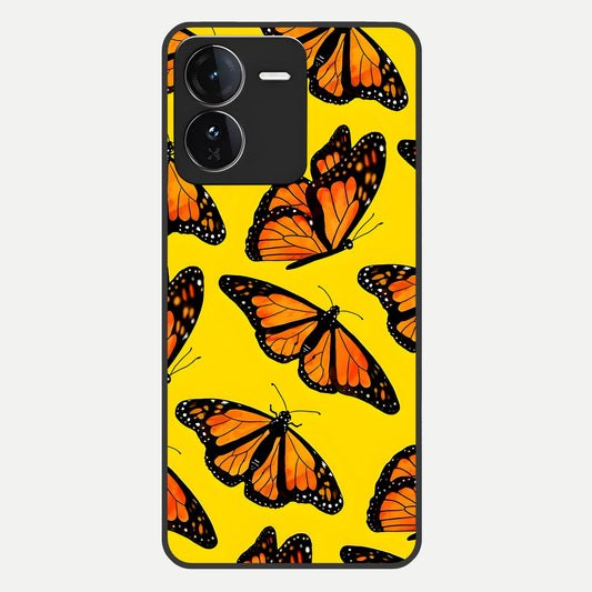  Golden Wing Flight Glass Case For iQOO Z9 back cover – full design glossy printed glass finish