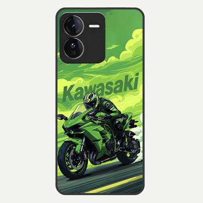  Greenery Sky Glass Case For iQOO Z9 back cover – full design glossy printed glass finish