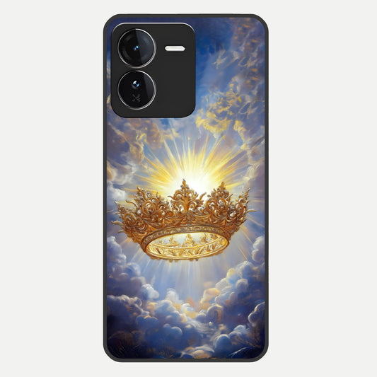  Heavenly Crown Light Glass Case For iQOO Z9 back cover – full design glossy printed glass finish