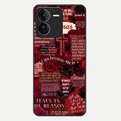  Jesus Love Heals Glass Case For iQOO Z9 back cover – full design glossy printed glass finish