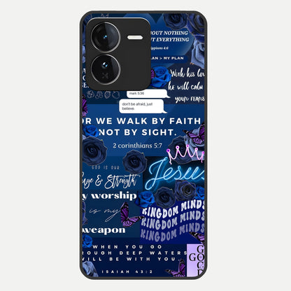  Kingdom Faith Glow Glass Case For iQOO Z9 back cover – full design glossy printed glass finish