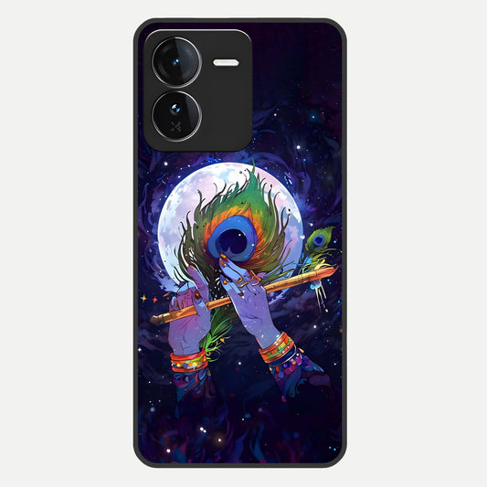  Krishna Hands Art Glass Case For iQOO Z9 back cover – full design glossy printed glass finish