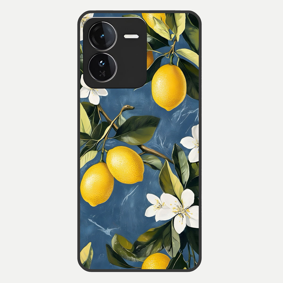  Lemon Dream Garden Glass Case For iQOO Z9 back cover – full design glossy printed glass finish