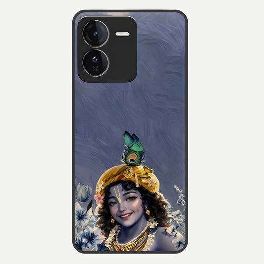  Lord Krishna Glass Case For iQOO Z9 back cover – full design glossy printed glass finish