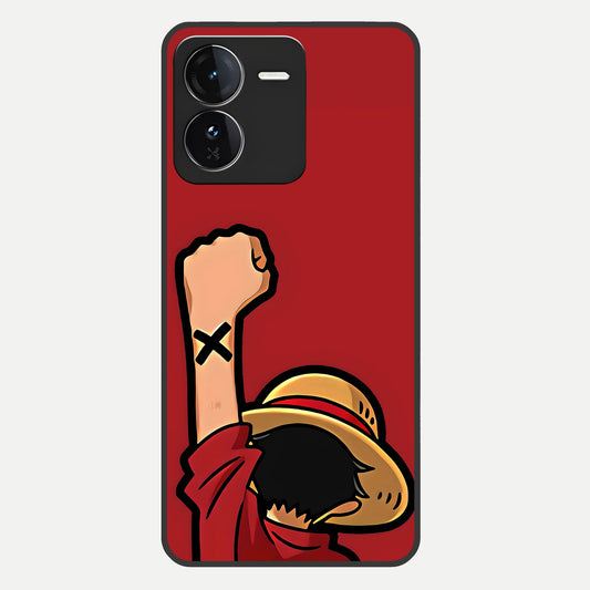  Luffy X Spirit Glass Case For iQOO Z9 back cover – full design glossy printed glass finish