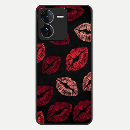  Midnight Kiss Love Glass Case For iQOO Z9 back cover – full design glossy printed glass finish