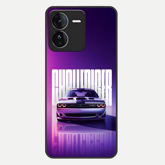  Midnight Muscle Ride Glass Case For iQOO Z9 back cover – full design glossy printed glass finish