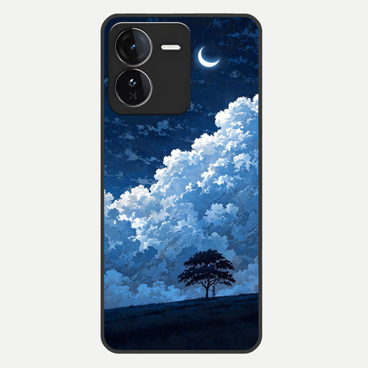  Midnight Sky Serenity Glass Case For iQOO Z9 back cover – full design glossy printed glass finish