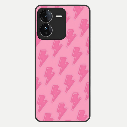  Pink Moo Magic Glass Case For iQOO Z9 back cover – full design glossy printed glass finish