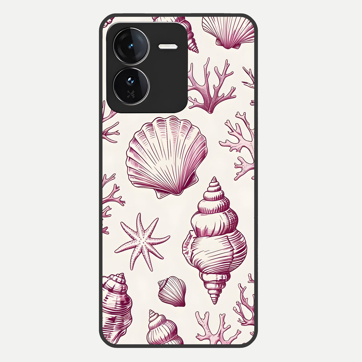  Pink Power Sparks Glass Case For iQOO Z9 back cover – full design glossy printed glass finish