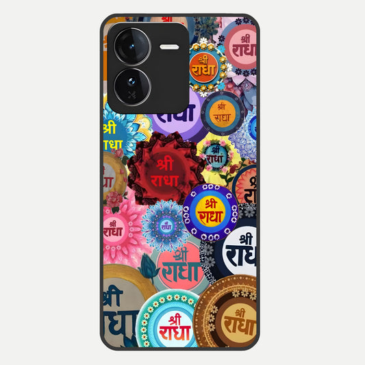  Radha Divine Bloom Glass Case For iQOO Z9 back cover – full design glossy printed glass finish