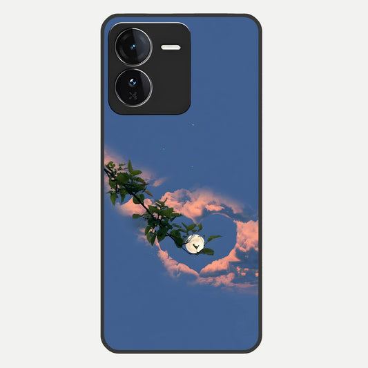  Sky Under Tree Glass Case For iQOO Z9 back cover – full design glossy printed glass finish