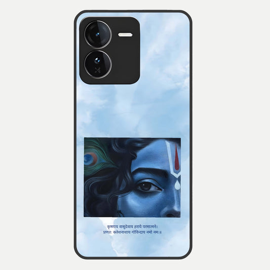  Spiritual Krishna Glass Case For iQOO Z9 back cover – full design glossy printed glass finish