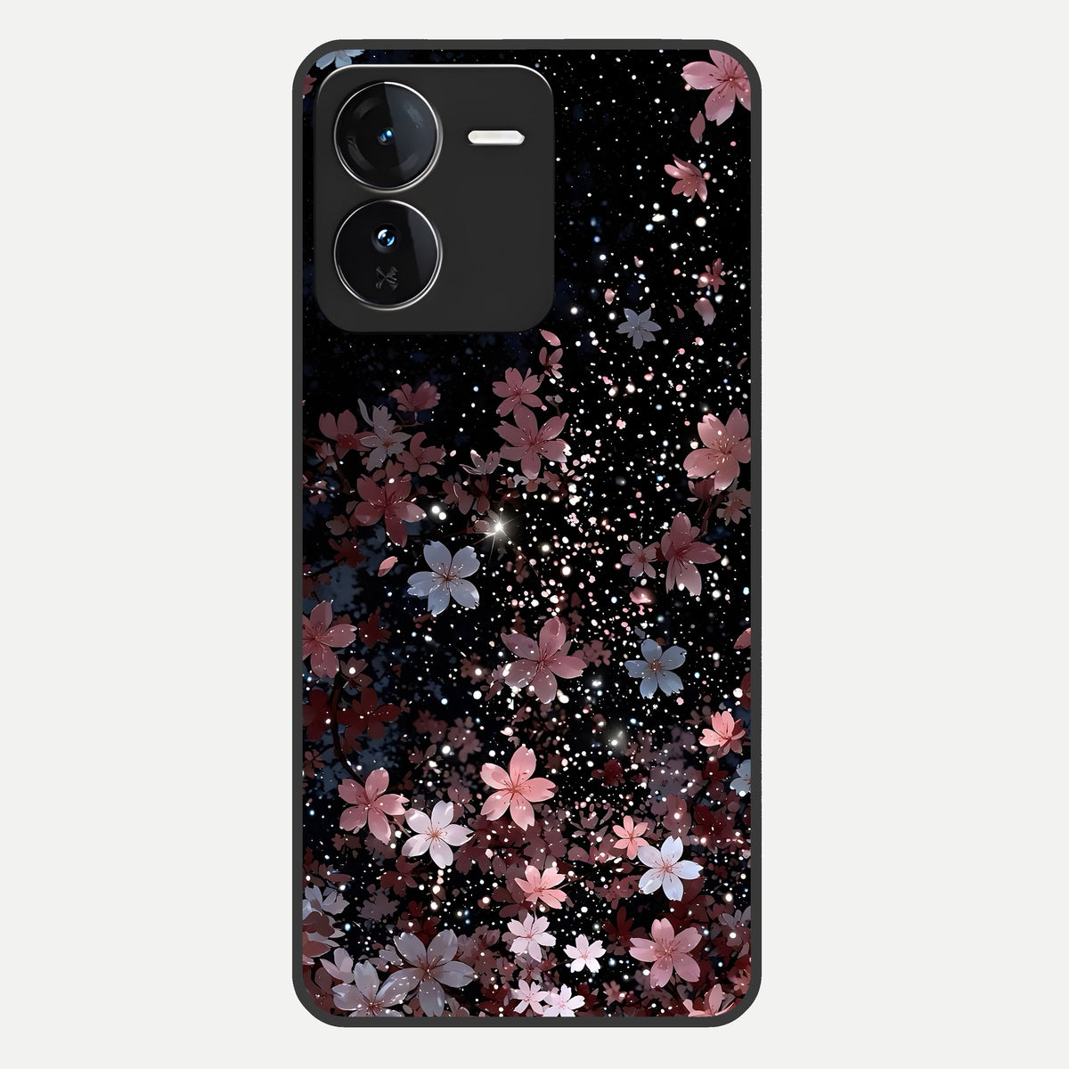  Starlit Flower Dreams Glass Case For iQOO Z9 back cover – full design glossy printed glass finish