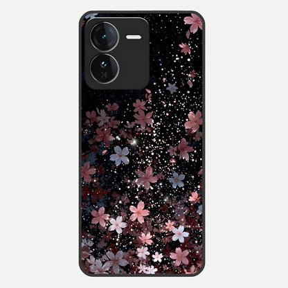  Starlit Flower Dreams Glass Case For iQOO Z9 back cover – full design glossy printed glass finish