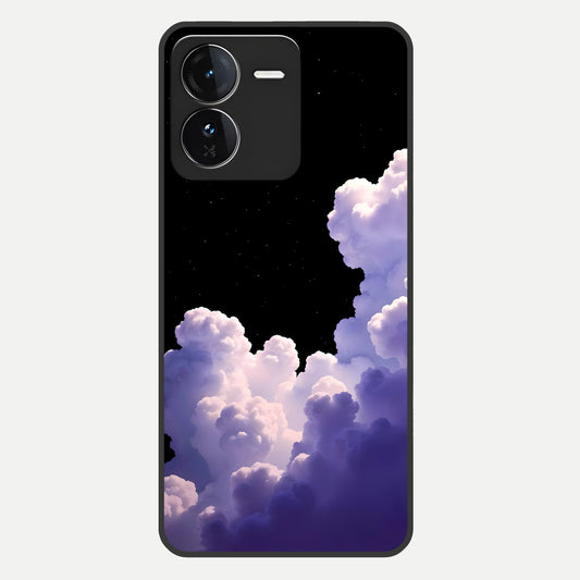  Starlit Night Whispers Glass Case For iQOO Z9 back cover – full design glossy printed glass finish