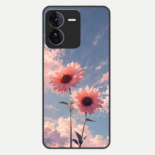  Sun Moon Balance Glass Case For iQOO Z9 back cover – full design glossy printed glass finish