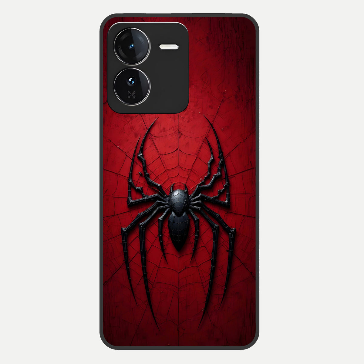  Superhero Web Emblem Glass Case For iQOO Z9 back cover – full design glossy printed glass finish