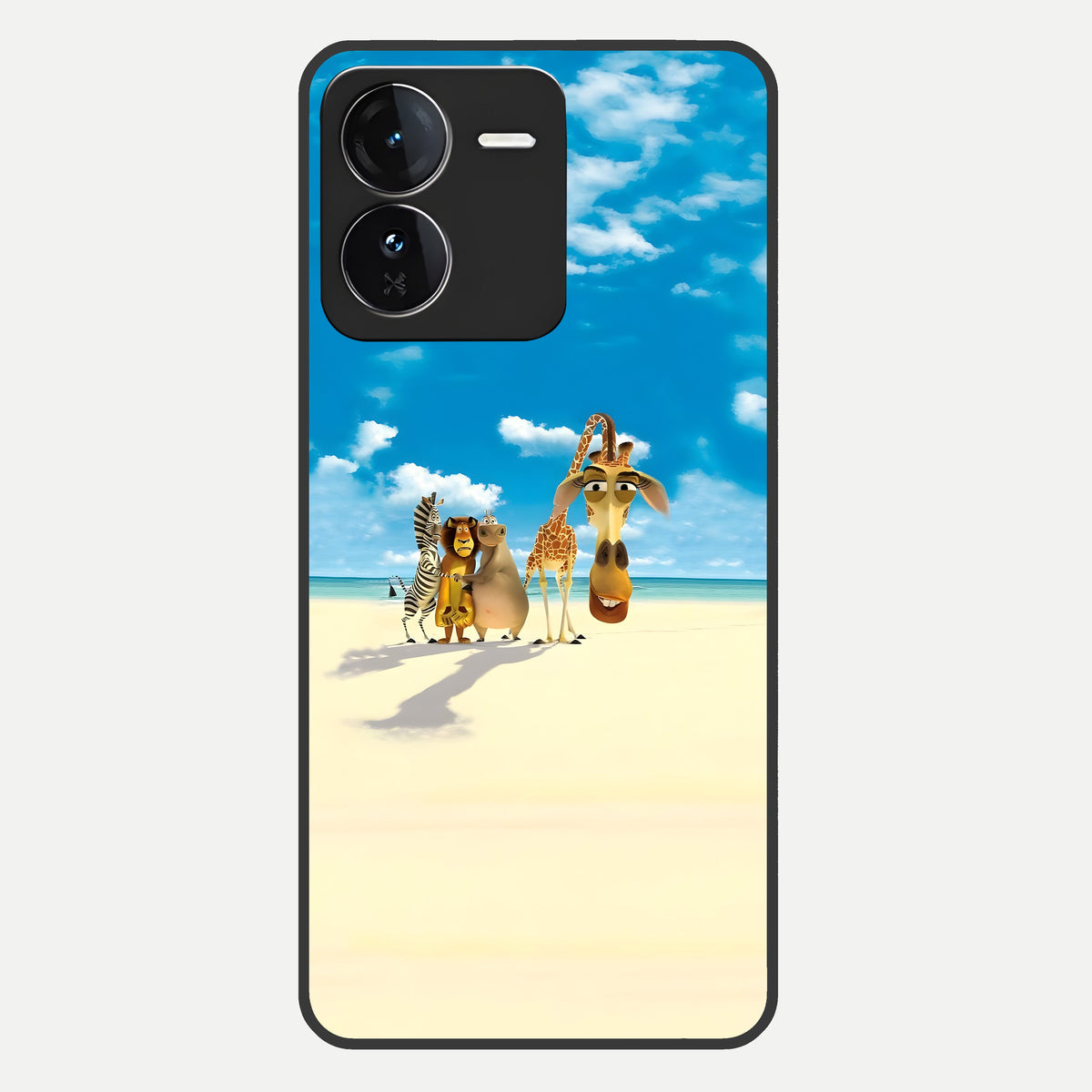  Tropical Fun Squad Glass Case For iQOO Z9 back cover – full design glossy printed glass finish