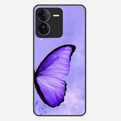  Violet Dream Wing Glass Case For iQOO Z9 back cover – full design glossy printed glass finish