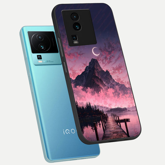  Beautiful Mountain View phone case For iQOO Neo 7 Pro showing premium glass back cover with detailed artwork