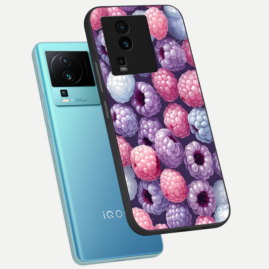  Berry Candy Pop phone case For iQOO Neo 7 Pro showing premium glass back cover with detailed artwork