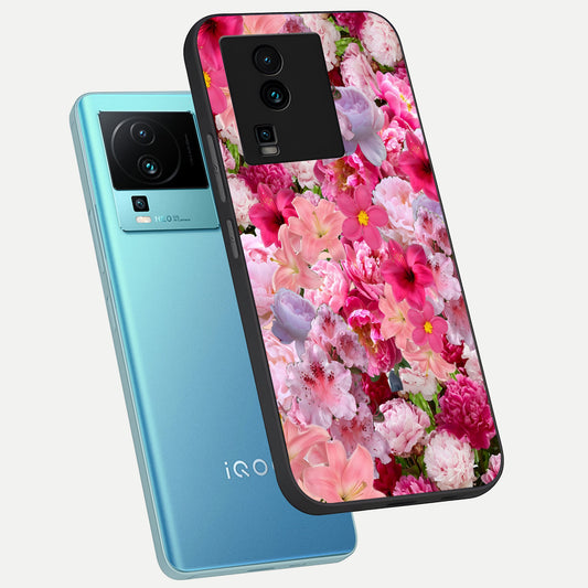 Bloom Crush Fantasy phone case For iQOO Neo 7 Pro showing premium glass back cover with detailed artwork