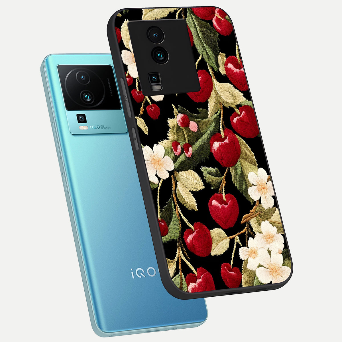  Blooming Spendor Bird phone case For iQOO Neo 7 Pro showing premium glass back cover with detailed artwork