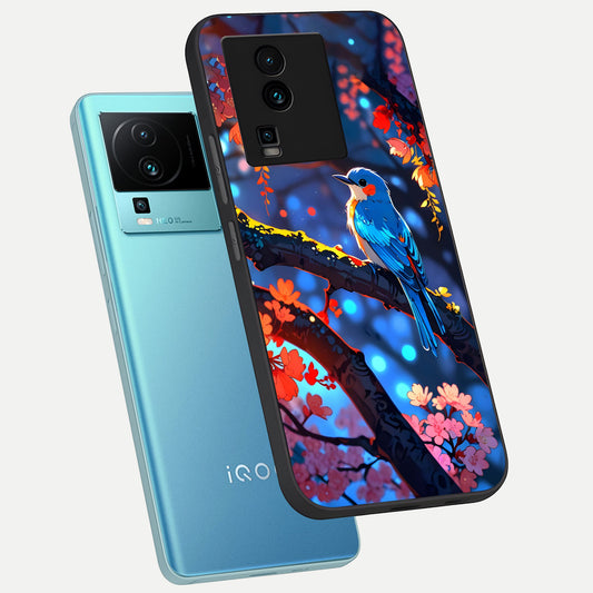  Blooming Water Drift phone case For iQOO Neo 7 Pro showing premium glass back cover with detailed artwork