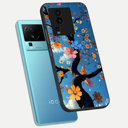  Blossom Dream Sky phone case For iQOO Neo 7 Pro showing premium glass back cover with detailed artwork