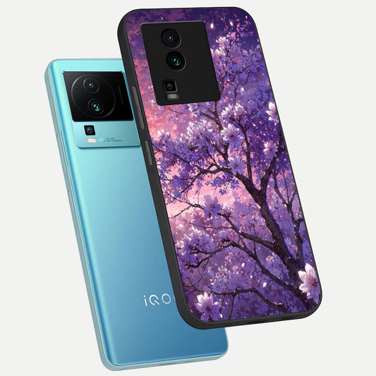  Blossom Tree phone case For iQOO Neo 7 Pro showing premium glass back cover with detailed artwork