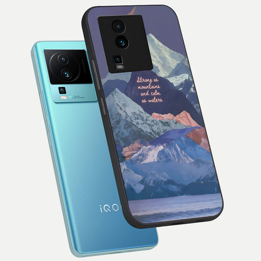  Celestial Mountain Calm phone case For iQOO Neo 7 Pro showing premium glass back cover with detailed artwork