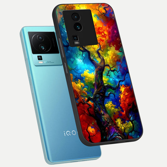  Colorful Soda Bottles phone case For iQOO Neo 7 Pro showing premium glass back cover with detailed artwork