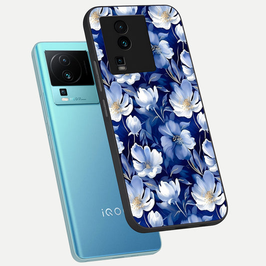  Cute Floral Patterns phone case For iQOO Neo 7 Pro showing premium glass back cover with detailed artwork