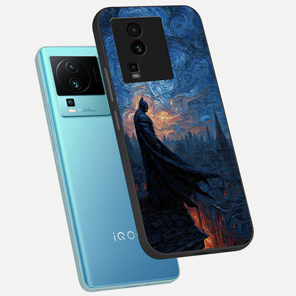  Dark Knight Dusk phone case For iQOO Neo 7 Pro showing premium glass back cover with detailed artwork