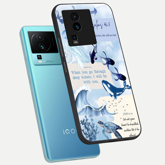  Faithful Ocean Promise phone case For iQOO Neo 7 Pro showing premium glass back cover with detailed artwork