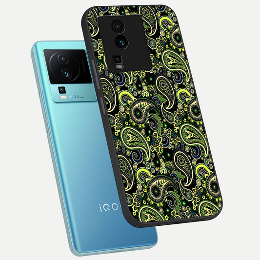  Green Lemon phone case For iQOO Neo 7 Pro showing premium glass back cover with detailed artwork