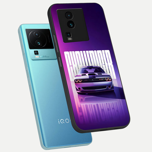  Midnight Muscle Ride phone case For iQOO Neo 7 Pro showing premium glass back cover with detailed artwork