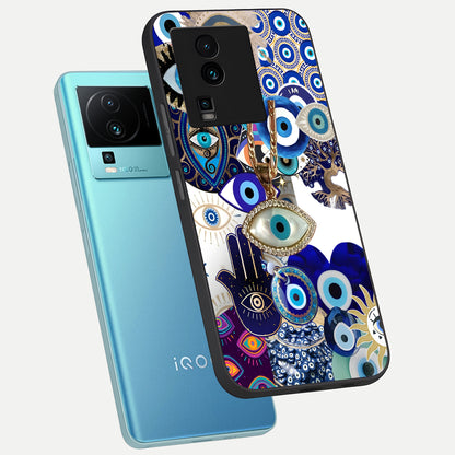  Mystic Charm Eye phone case For iQOO Neo 7 Pro showing premium glass back cover with detailed artwork