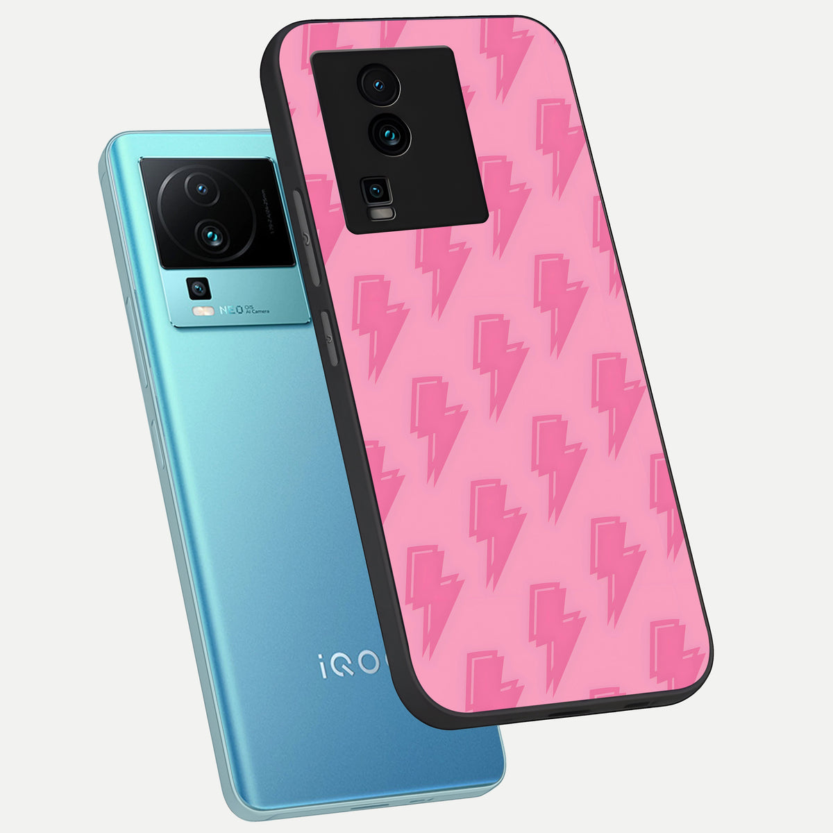  Pink Moo Magic phone case For iQOO Neo 7 Pro showing premium glass back cover with detailed artwork