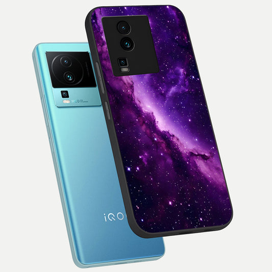  Purple Shade Sky phone case For iQOO Neo 7 Pro showing premium glass back cover with detailed artwork