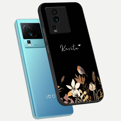  Quiet Garden Tune Custom Name phone case For iQOO Neo 7 Pro showing premium glass back cover with detailed artwork